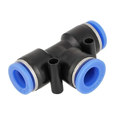 Image of 10 pcs 10mm 3/8 T Style One Touch Fittings Push in Pneumatic Connector Air Line Quick