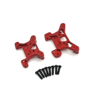 Image of SONHWNGE For Wltoys 144001 144010 144016 144018 124017 124019 124007 124008 124010 Metal Front Rear Shock Tower Plate RC Car Upgrade Parts(Rot)