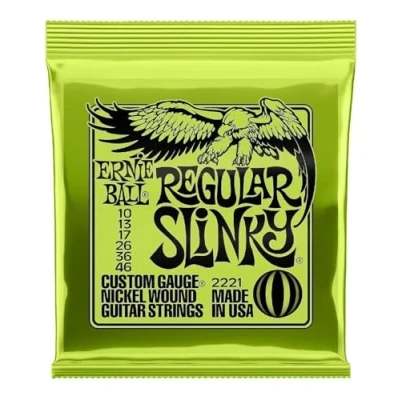 Image of Ernie Ball Electric Guitar Strings, 2221 Regular Slinky, 3 Pack, Nickel, Medium, Limited Edition