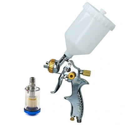 Image of AB Tools LVLP Gravity Feed Spray Gun 1.4mm Nozzle 1/4&quot; BSP In Line Moisture Trap