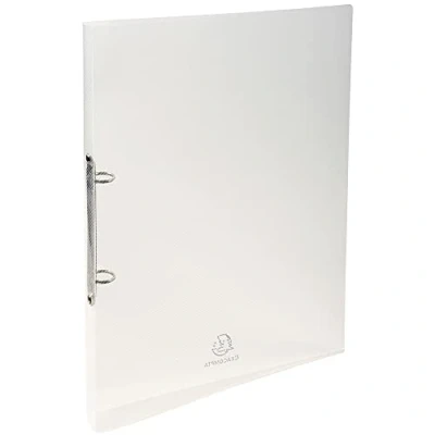 Image of Exacompta Ref. 54194E 1 Flexible binder in PP crystal 2 round rings, diameter 15 mm Spine 20 External dimensions: 32 x 25 cm Format to file A4 Colour: