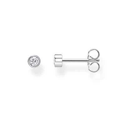 Image of Thomas Sabo Women Single Stud Earring White Stone 925 Sterling Silver