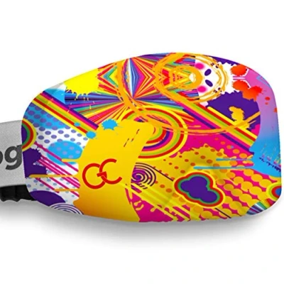 Image of GogglesCover: Protective ski and snowboard goggles cover, geo chaos design