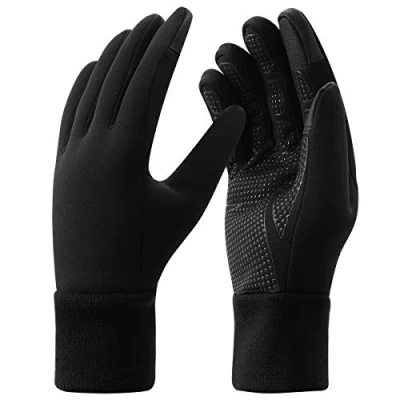 Image of MOCOCITO Fingerless Gloves For Men Cycling Touch Screen Anti slip Running Knitting Windproof Outdoor Warm Gym