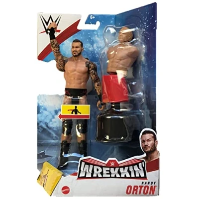 Image of WWE Wrekkin Randy Orton 6 in Action Figure with Punching Action, Gripping Hands &amp; Bendable Chair Accessory, Poseable Gift for Ages Years Old Up