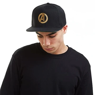Image of Marvel Men&#039;s Avengers Logo Baseball Cap, Black (Black Blk), One (Size:ONE Size)