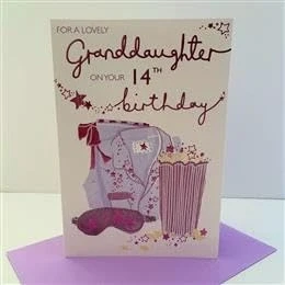 Image of ICG Granddaughter 14th Age 14 Birthday Card