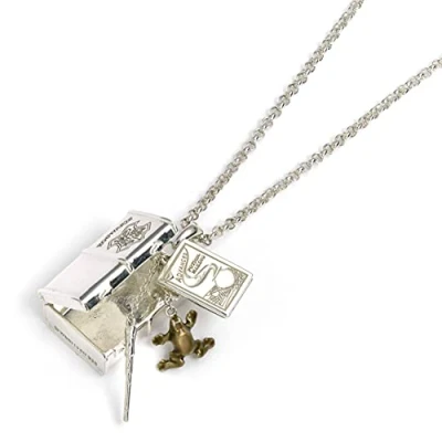 Image of Harry Potter Official Sterling Silver Hogwarts Trunk Necklace by Te Carat Shop