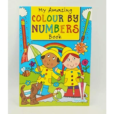 Image of Squiggle My Amazing Colour By Numbers Colouring Book A4 Size (Blue)
