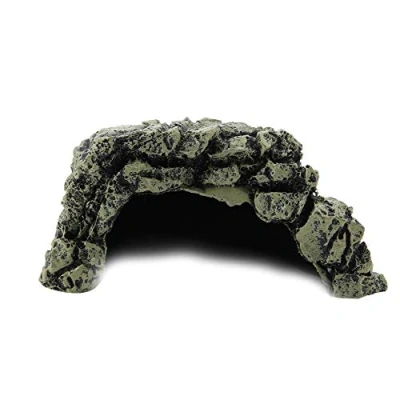 Image of Reptile Hideouts Turtle Basking Platform Hide Habitat Lizards Turtles Resin Hiding Cave Ornament for Aquarium Terrarium(L)