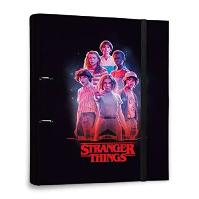 Image of Grupo Erik Stranger Things 2 Ring Binder Premium A4 Folders 10.6 x 12.6 Inch / 27 32 cm Ringbinder Files Gifts