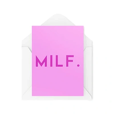 Image of Funny New Baby Cards Milf Card Mum Wife Girlfriend Best Friend Colleague Congratulations Mothers Day Birthday For Her CBH1073