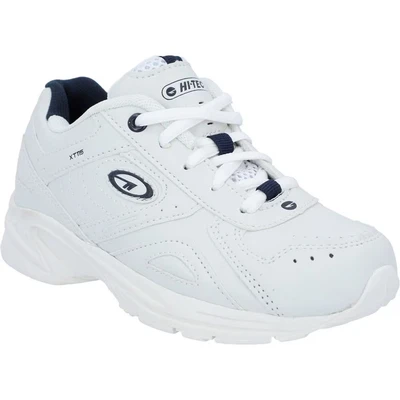 Image of Hi Tec Unisex XT115 Junior Fitness Shoes White (White/Navy 011), 3 UK (35 EU)