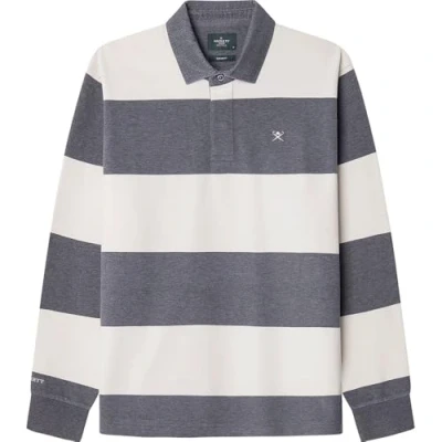 Image of Hackett London Heritage Rugby Long sleeved top, Men&#039;s, Size: Large, Granite grey