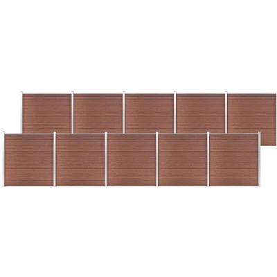Image of vidaXL Garden Fence WPC 1737x186 cm Brown