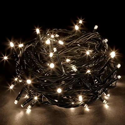 Image of JnDee Safe Voltage 100 Bright LEDs 10M Warm White Christmas Fairy Lights, 8 Modes, Memory/Timer Functions