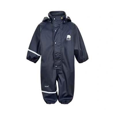 Image of CeLaVi Boy&#039;s Regenanzug Einteilig in Vier Farben Waterproof Jacket, Blue (Dark Navy 778), 92 (Size: 90)