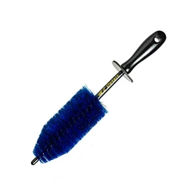 Image of EZ Detail Super Soft Grill &amp; Spoke Alloy Wheel Cleaning Brush Blue Black Small