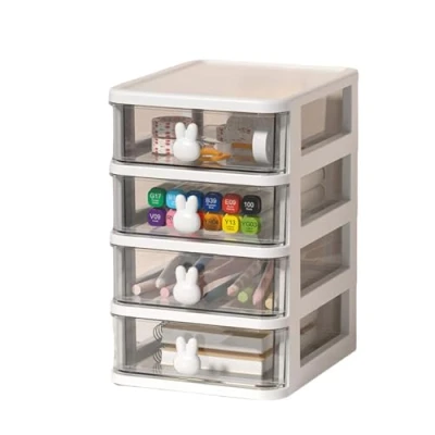 Image of MDHQ Stylish Rabbits Patterned Storage Bin Stable Handle Organizers Box With For Household Essential