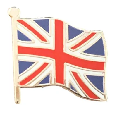 Image of Smartbadge®Union Jack Great Britain Waving Small Flag Quality Enamel Lapel Pin Badge
