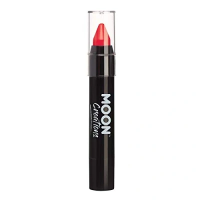 Image of Moon Creations Face Paint Stick Body Crayons Red 3.2g Sweat Proof &amp; Water Resistant Cruelty Free, Made in UK For Kids, Adults, Fancy Dress, Festivals, Halloween