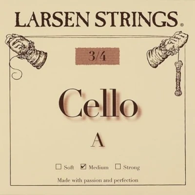 Image of Larsen cello strings Original Fractional small sizes A 3/4 Medium