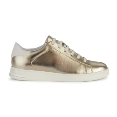 Image of Geox Women&#039;s D Jaysen B Sneaker, Lt Gold Optic White, 4 UK