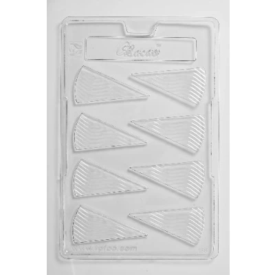 Image of Triangles (Wavy) Cake Decoration Chocolate Mould 8 Cavity
