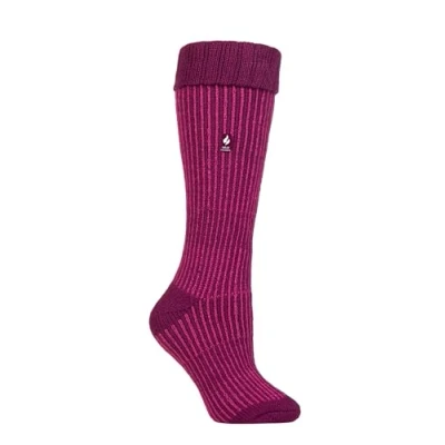 Image of Women&#039;s 1 Pair SOCKSHOP Heat Holders 2.3 TOG Thermal Boot Socks Fuchsia Red 4 8