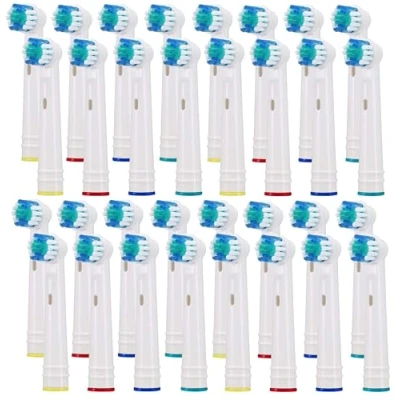 Image of Replacement Electric Toothbrush Heads Compatible with Oral B Braun Clean New (32 Pack)