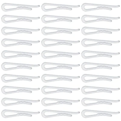 Image of 200 Pcs Plastic Alligator Clips Garment with Teeth Clear Clothes Pins for Ties Socks Pants Shirts