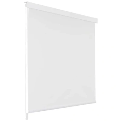 Image of vidaXL Shower Roller Blind 100x240 cm White 100% EVA Material, Water Resistant Modern and Functional Design Easy to Assemble, Ideal for Bathroom