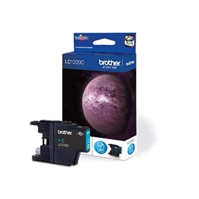 Image of Brother LC 1220C Inkjet Cartridge, Cyan, Single Pack, Standard Yield, Includes 1 x Genuine Supplies