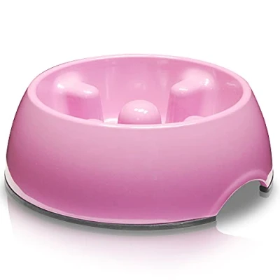 Image of Dogit Go Slow Anti Gulp Dog Bowl, Small, 300 ml, Pink