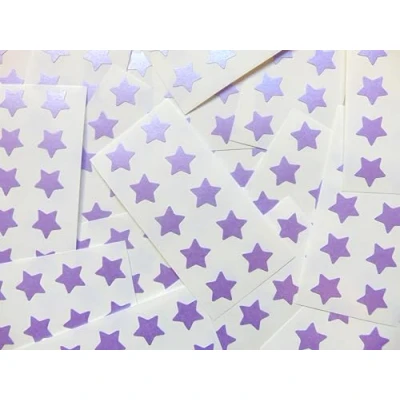 Image of 175 Star Purple Stickers Sticky Coloured Self Adhesive Labels for Colour Coding