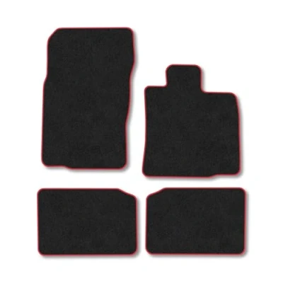 Image of Car Mats Compatible with Mini Paceman (2013 2016) [R61] Tailored Fit Red Carpet Floor Set Accessory Custom 4 Pieces Anti Slip Backing &amp; Binding Trim Edge