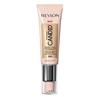Image of Revlon PhotoReady Candid Natural Finish Foundation, with Anti Pollution, Antioxidant, Blue Light Ingredients, 200 Nude, 22ml