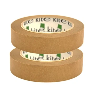 Image of 2X 25mm x 50m Framer&#039;s Tape Brown Masking Self Adhesive Kraft Paper Material, Ideal for Picture framing, Masking, Decorating and or Packaging Eco Friendly 100% Recyclable Vegan(2)