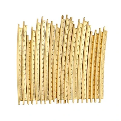 Image of Dilwe 20Pcs/set Guitar Fretwire, Brass 2.0mm Fret Wire Set for Folk Wooden Guitars Accessory