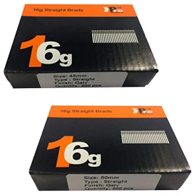 Image of Mixed Handy Packs Quantity 1000 Brad/Nails16 Gauge STRAIGT for Paslode, Dewalt (45mm + 50mm Straight 16 Gauge)