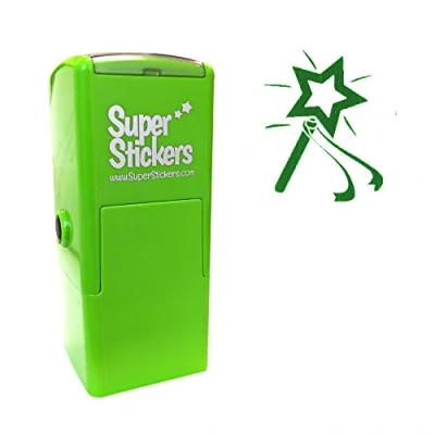Image of SuperStickers Wand Pre Inked Stamper Green
