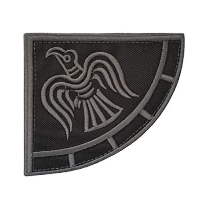 Image of Subdued Rare Viking Raven Banner ACU Odin God of War Embroidered Hook Patch