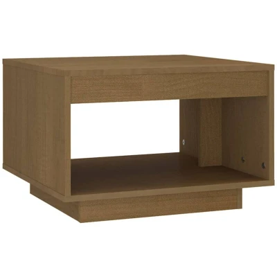 Image of vidaXL Coffee Table Honey Brown 50x50x33.5 cm Solid Pinewood