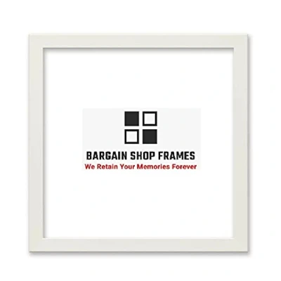 Image of Bargain Shop Az WHITE WOODEN EFFECT SQUARE PICTURE PHOTO FRAMES READY TO HANG OR STAND (30cmx30cm)