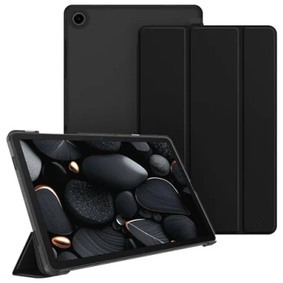 Image of FINTIE SlimShell Case for Samsung Galaxy Tab A9+ / A9 Plus 11 Inch 2023 Model (SM X210/X216/X218), Lightweight Stand Translucent Frosted Back Cover with Auto Wake/Sleep, Black