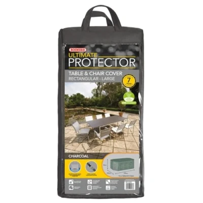 Image of Bosmere Ultimate Protector Rectangular Patio Set Cover 8 Seat Charcoal U535C