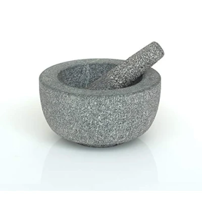Image of Victor 20CM Granite Pestle &amp; Mortar, Stone, Grey, 20.5x20.5x11 cm