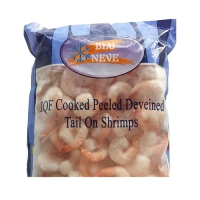 Image of Blu Neve IQF Cooked Peeled Deveined Tail on Shrimps 450gr x 2 pack