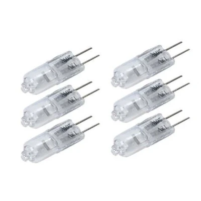 Image of Ex Pro® 6 Pack Clear 10w G4 12v 2 Pin Halogen Capsule Bulbs/Lamps 2000hrs