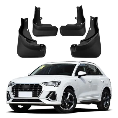 Image of 4Pcs Car Mud Flaps for Audi Q3 Sport 2019 2023, Front/Rear Wheel Mudflaps, Waterproof Splash Protection Fender, External Accessories